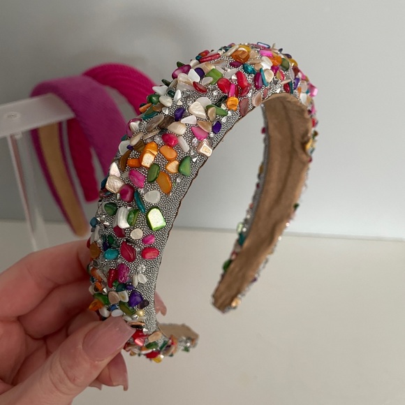 Accessories - Jewel gemstone silver headband hair accessories